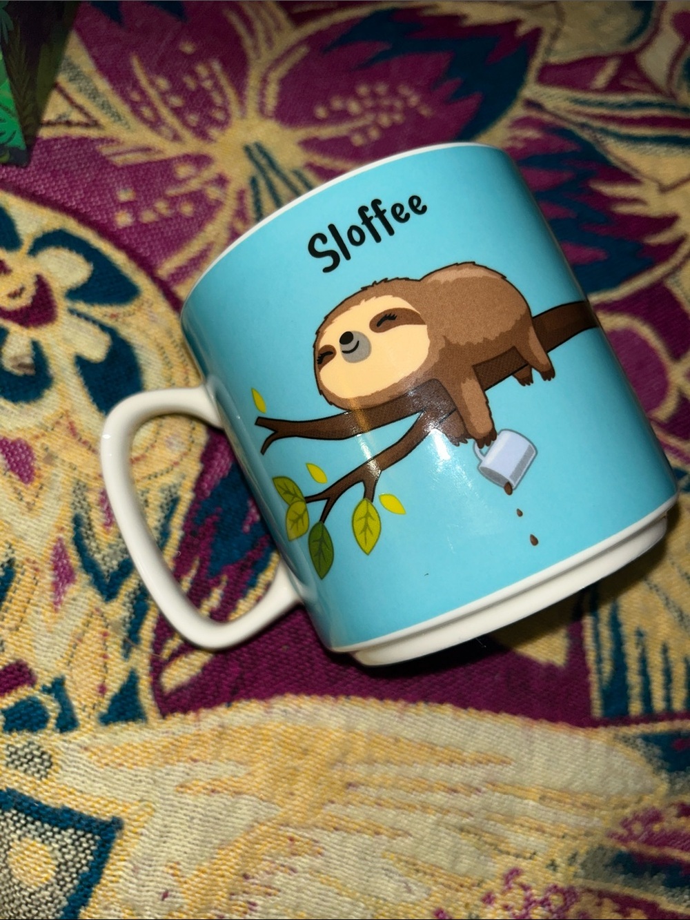 NWT Paladone Coffee Mug "Sloffee" Sloth Drinking Coffee While Sleeping On A Tree - Picture 6 of 6